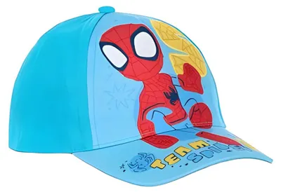 Produktbild von Marvel Spiderman Kinder Jungen Basecap Baseball Kappe Mütze – Blau / 54