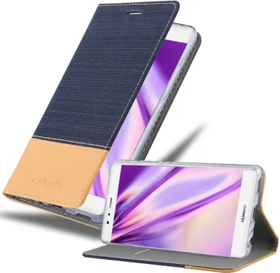 Produktbild von Cadorabo Hülle für Huawei P9 Schutzhülle in Blau Handy Hülle Etui Book Case Cover