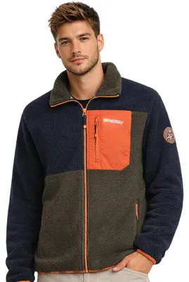 Produktbild von Geographical Norway Herren TARLEY Fleecejacke Dunkelblau Größe L WZ8069H/GN-NAVY