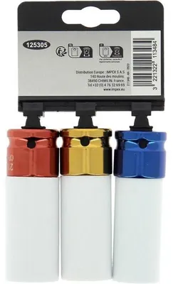 Immagine prodotto di 3 bussole a percussione da 1/2" - PRECISION STEEL - 17-19-21 mm