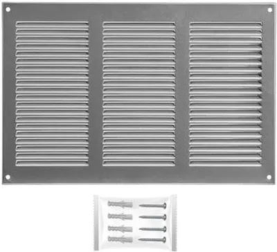 Obrázek produktu pro Ventilační mřížka 300 x 200 mm – pozinkovaná ocel s ochranou proti hmyzu a povětrnostním vlivům
