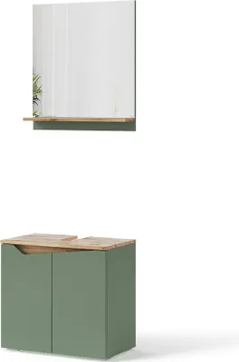 Immagine prodotto di Set di mobili da bagno Vicco Marelle Verde/Artigianale 2 parti, Model 54701