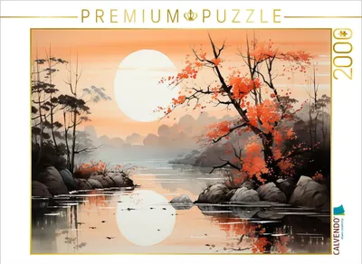 Produktbild von CALVENDO Puzzle Sonnenuntergang am See | 2000 Teile Lege-Größe 90x67cm Foto-Puzzle für glückliche Stunden