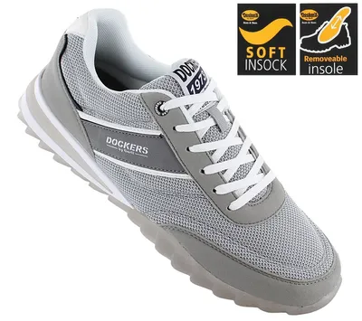 Zdjęcie produktu dla DOCKERS by Gerli 54HY004 - Buty męskie Trampki Szare 702200 , EU 43 UK 9