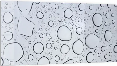 Produktbild von DEQORI Küchenrückwand Glas 100x50 cm 'Wassertropfenmuster' Spritzschutz Bad Rückwand