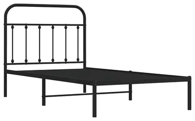 Obrázek produktu pro vidaXL Postel s čelem kovová černá 100x190 cm