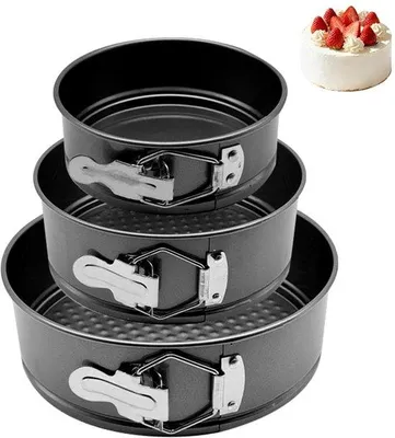 Productafbeelding van Springvorm Set van 3 - Ronde Koekvormen 12/18/22 cm