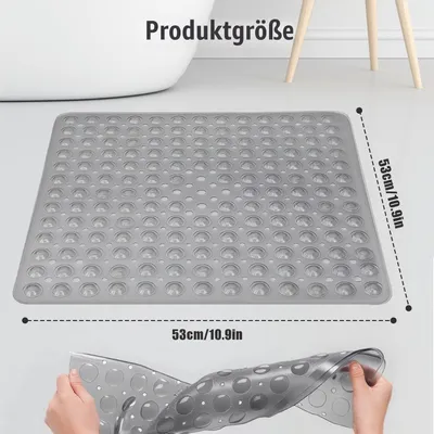 Obrázek produktu pro Protiskuzová podložka pod sprchu, 53x53 cm, s přísavkami