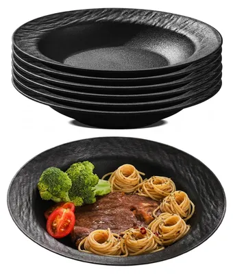 Obrázek produktu pro Sada 6 plastových talířů, které lze opakovaně používat, vhodná pro kempování a piknik