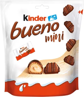 Zdjęcie produktu dla Kinder Bueno Mini Wafel W Mlecznej Czekoladzie Wypełniony Mleczno-Orzechowym Nadzieniem 108 G