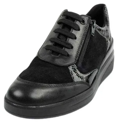 Obrázek produktu pro Scholl – dámské kotníkové boty „Emma“, kůže, šněrovací PP12281 (34,5 EU) (černé)
