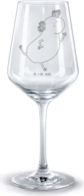 Produktbild von Mr. & Mrs. Panda Weinglas Axolotl Tanzen - Transparent - Geschenk, Freudig, Lurch, glas für rotwein, Verrückt, Bordeauxglas, gut Gelaunt, graviert, Freundin, graviertes