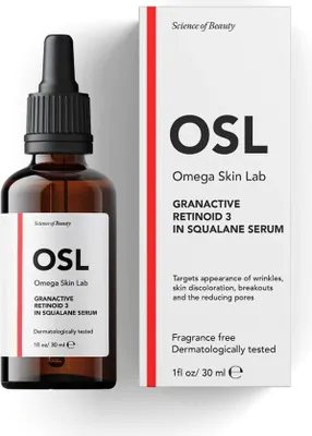 Produktbild von OSL Granactive Retinoid 3 in Squalen-Serum 30 ml, Anti-Aging-Retinol-Serum für das Gesicht Hyaluronsäure-Serum, angereichert mit Vitamin E