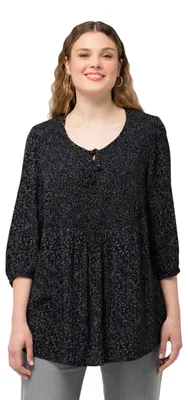 Obrázek produktu pro Ulla Popken, dámské oblečení, velikosti plus size, halenka s potiskem puntíků