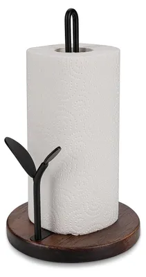 Produktbild von Papierhandtuchhalter aus Holz, geeignet für 23 cm (9 Zoll) breite Papierhandtücher, schwarz