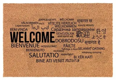 Produktbild von TabPrint Kokosowa Wycieraczka 40x60 cm Zabawne Wzory Naturalna