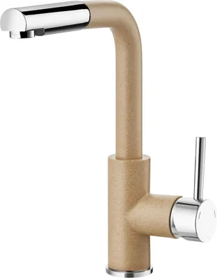 Produktbild von Küchenarmatur - Hochdruck Einhebelmischer - Ausziehbar Und Drehbar - Edelstahl - Beige - Höhe 29,7 cm - Anschluss 3/8 Zoll, MODERNO TINA