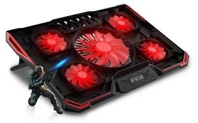 Zdjęcie produktu dla Inca INC-611GMS, 43,2 cm (17"), 5 szt., 43,2 cm (17"), 76,35 ft³/min, Czarny, Czerwony, Kopolimer akrylonitrylo-butadieno-styrenowy (ABS), Metal