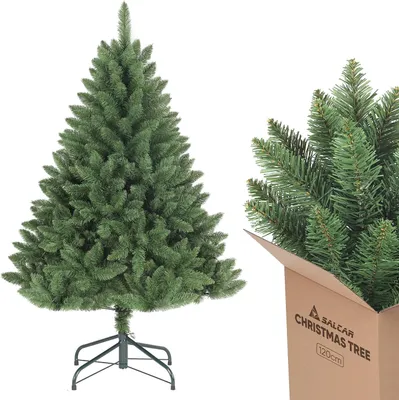 Immagine prodotto di Salcar Albero di Natale artificiale 120 cm Abete Nordmann 290 punte realistico con sistema pieghevole