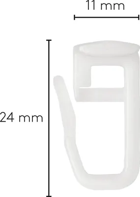 Produktbild von LEHA Liftgleiter Karniese Kopf eckig Kunststoff weiß