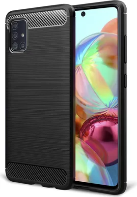 Produktbild von NALIA Carbon Look Case für Samsung Galaxy A51, Handy Hülle Schutz Tasche Cover
