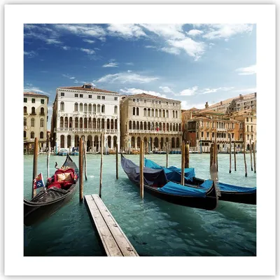 Produktbild von Poster - Poster ohne Rahmen - Architektur venedig italien gondel - 50x50 cm - Wand Bild - Wanddeko - Wandbilder - Kunstposter - Wandposter - Bilder - Kunstdruck - Wandbild - P2XAC50x50-2705