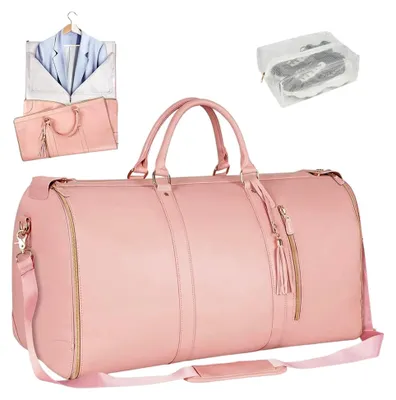 Produktbild von Faltbare Reisetasche Foldybag, große wasserdichte Tasche aus PolyurethanMaterial (Rosa)