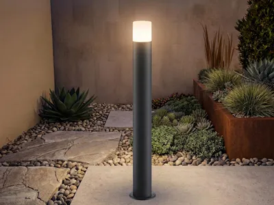Produktbild von LED Wegeleuchte Aluminium Anthrazit Höhe 80cm, Einfahrt & Garten Wegbeleuchtung