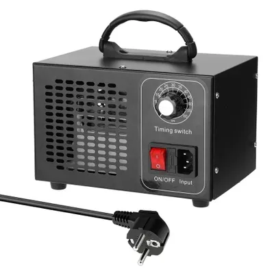 Obrázok produktu pre Ozonový čistič vzduchu – priemyselný ozónový generátor 60 000 mg/h – výkon 760 m³/h – 220V, 100W – prenosný, vhodný do domácnosti, kancelárie a auta – odstraňovač zápachov, formaldehydu