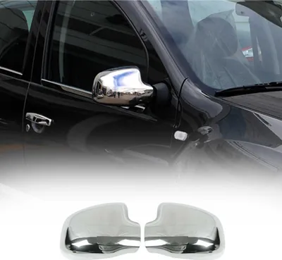 Image de Coques de Rétroviseurs pour Dacia Sandero I II 2008-2020 en Acier Chromé Argent
