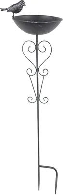 Produktbild von Metall Gartenstecker Vogeltränke Vogelbad Wasserstelle Futterschale Gartendeko