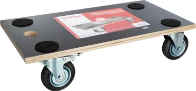 Produktbild von Toolland Robuster Möbelroller 400 kg, rutschfeste Multiplex-Plattform 57,5 x 30 cm, mit Griff, 4