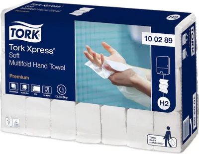 Produktbild von Tork - Handtuch H2 Premium Mehrfach weiß 100289 | Box A 21 Anzug