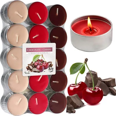 Produktbild von Duftende Teelichter 30Set Schoko Kirsche Duft Duftkerzen Teelicht Duftteelichter
