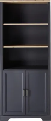 Produktbild von Aktenschrank Büroschrank Ablageschrank Stauraumelement Schrank Büro "Jillana II" Graphit / Artisan Eiche