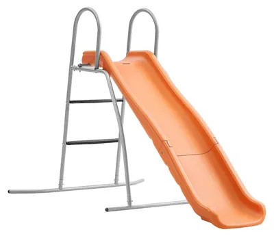 Produktbild von Water Slide, 165 cm Outdoor Waterslide for Kids, Free Standing Pool Wave Slide with Ground Tarp, Built in Adjustable Sprinkler, Metal Plastic Playground Equipment, Platform for Backyard Fun