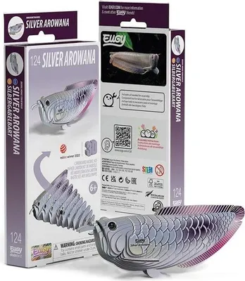 Immagine prodotto di Pesce Arowana Argento Eugy. Puzzle 3D ecologico - Eugy