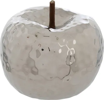 Produktbild von Deko-apfel pamela h.14cm keramik versilbert  - Atmosphera créateur d'intérieur