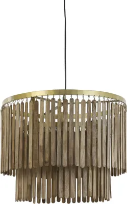 Produktbild von Light & Living - Hängeleuchte Gularo - Braun - Ø60cm Hängelampe - Esstischlampe - Wohnzimmerlampe - Schlafzimmerlampe - Wohnzimmer