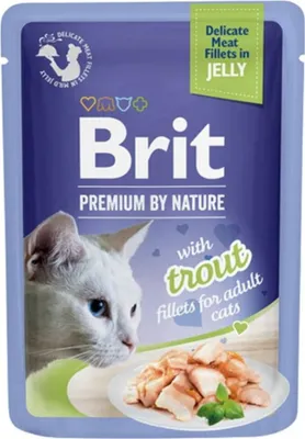 Obrázek produktu pro BRIT PREMIUM CAT Adult pstruh v želé (sáček) 85g