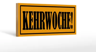 Produktbild von Holzschild Hinweis 27x10cm Kehrwoche