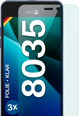 Produktbild von moex® 3x Schutzfolie kompatibel mit Doro 8035 - Displayschutzfolie dünn Folie, Klar