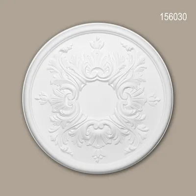 Produktbild von PROFHOME 156030 Rosette aus Polyurethan Deckenrosette Zierelement Ø 39,5 cm