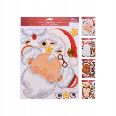 Imagen del producto de Adhesivos para decorar ventanas en Navidad, tamaño 42x30 cm