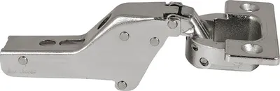 Image de LAMP® Charnière de meuble forte 95°, butée intérieure, avec ressort, nickelé