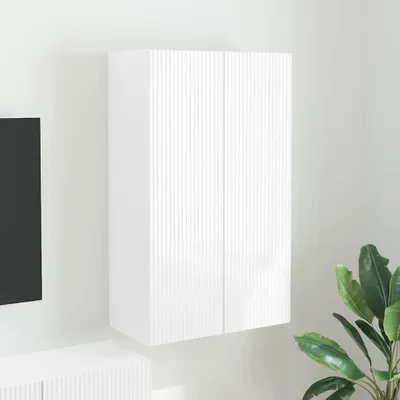 Produktbild von "Schlussverkauf" TV-Wandschrank moderne - Wand Hängeboard - für das Wohnzimmer - Hochglanz Weiß 59,5x31x100 cm Holzwerkstoff  C14713