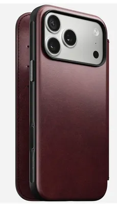 Zdjęcie produktu dla Nomad Modern Leather Folio, Folio, Apple, iPhone 17 Pro Max, 16 cm (6.3"), Bordowy
