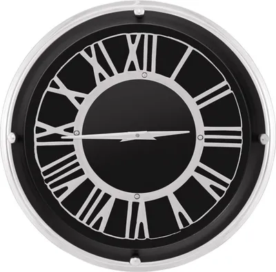 Produktbild von GOPLUS Wanduhr groß, φ34,5cm Vintage Uhr mit römische Ziffern, Funkuhr ohne Tickgeräusche, dekorative Wanduhr, Batteriebetrieben, für Wohnzimmer, Büro & Klassenzimmer, Schwarz (34,5 x 34,5 cm)