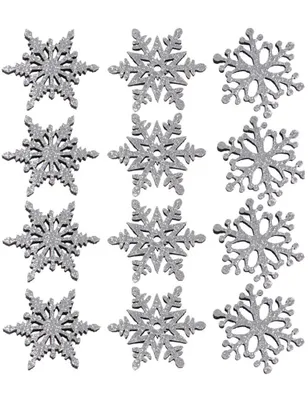 Produktbild von Riffelmacher Filz Streudeko mit Glitter ca. 4cm 70092 | Silber - Flocken