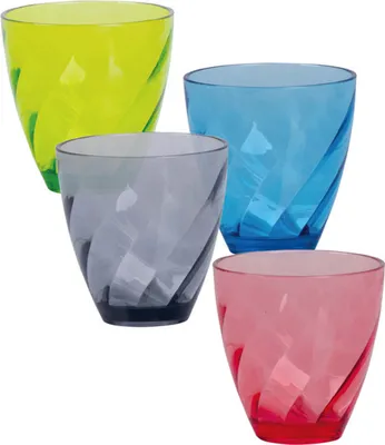Produktbild von 4er-Set Saft/Wassergläser Burano UV resistentes SAN 300ml Trinkgläser Camping